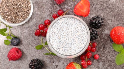 Simply Delicious Sugar-free Mixed Berry Chia Seed Pudding Flavoured Mixed berries Chia Seed Pudduing